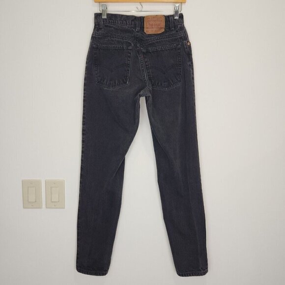 Levi's 550 Vintage 90s Relaxed Fit Jean Womens 9 Black High Rise Tapered 27x32 - Picture 2 of 13